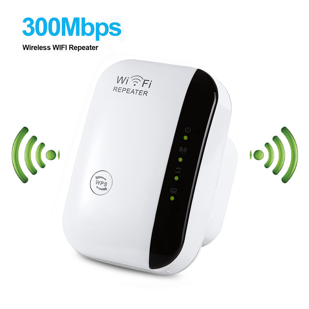 300Mbps 802.11 Wifi Repeater Wireless-N AP Range Signal Extender Booster White 