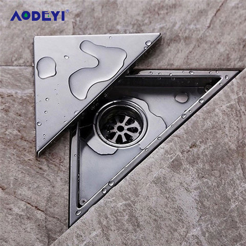 AODEYI Hidden Type Triangle Tile Insert Floor Waste Grates Shower Drain 232mm*117mm 304 Stainless Steel Floor Drain11-184 ► Photo 1/6