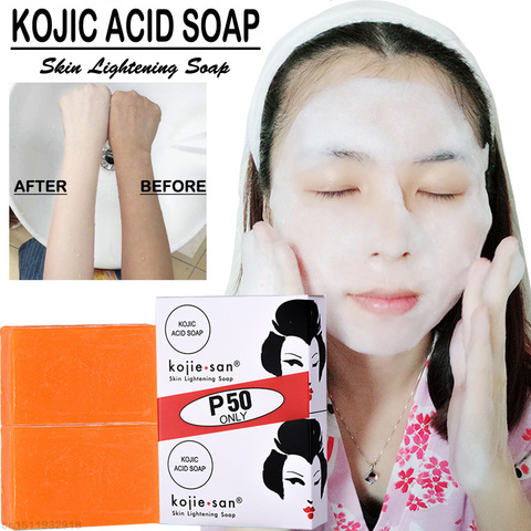 Kojie San Whitening Soap Kojic Acid Glycerin Handmade Soap Skin Lightening Soap Bleaching Deep Cleaning Brighten Skin ► Photo 1/6