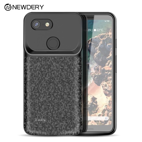 NEWDERY Battery case for Pixel 3 4700mAh TPU Raised Bezels Rechargeable Charger Case Cover Compatible for Google Pixel 3XL 3 XL ► Photo 1/6