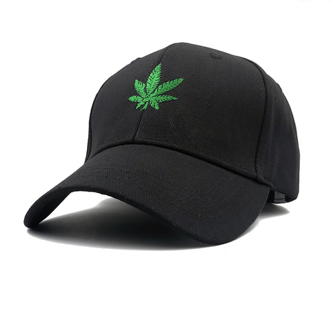 2022 New Fashion weed Embroidery Maple Leaf White Cap Snapback Hats For Men Women Cotton Swag Hip Hop Fitted Baseball Caps ► Photo 1/6