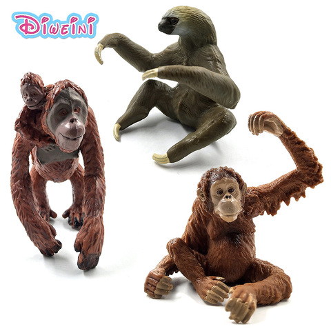 Chimpanzee Figure Orangutan Animal Model Monkey Collector Decor Toy Kids Gift