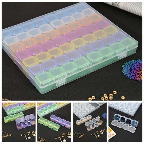 4/28/56 Grids 5D DIY Diamond Painting Drill Box Jewelry Box Rhinestone Embroidery Crystal Bead Organizer Storage Case Container ► Photo 1/6