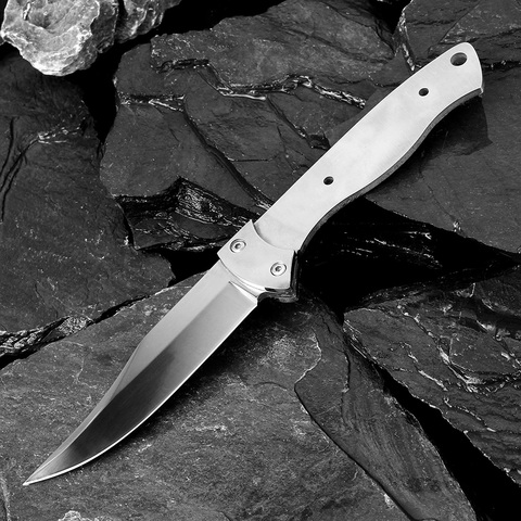 XITUO Sharp DIY fixed blade knife 440c stainless steel diy handle knife blank camping tactical survival pocket hunting knife EDC ► Photo 1/6