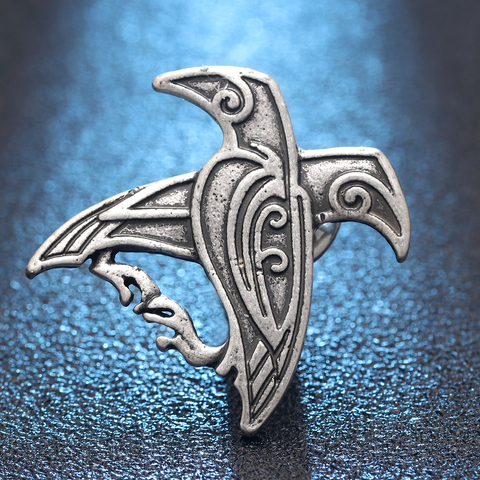 Norse Viking Odin's Ravens Pendant Brooch Pin Viking Nordic Talisman Lucky Jewelry ► Photo 1/5