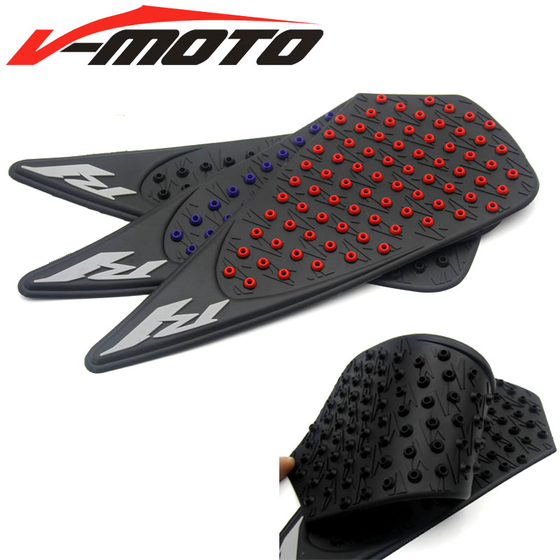 3D Rubber Tank Traction Pad Side Gas  Grip Protector For YAMAHA YZF R1 2004-2006