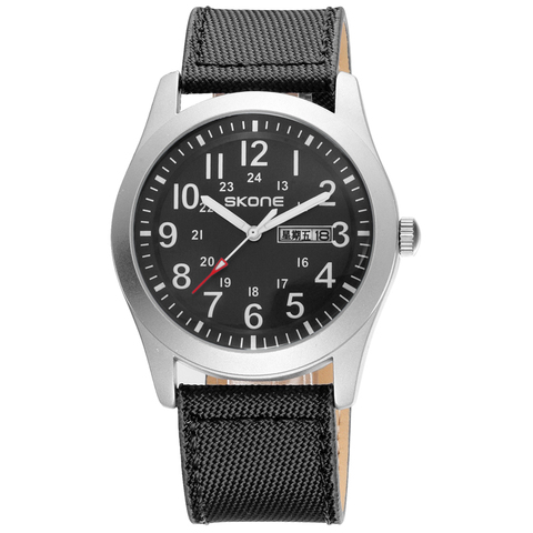 SKONE Nylon Watches Men Waterproof Sport Men's Watch For Quartz