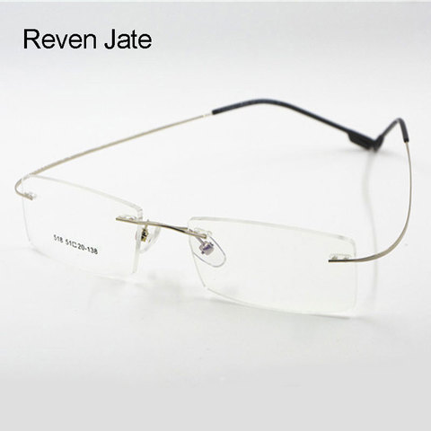 Reven Jate Flexible Titanium Alloy Rimless Eyeglasses Frame for Optical Prescription Glasses Eyewear for Women and Men ► Photo 1/6