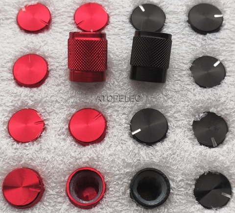 10mm*12mm Aluminum DAC CD Amplifier Potentiometer Volume Knob 6mm Knurled High Quality Black/Red/Silver Color ► Photo 1/2