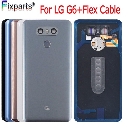 New Back Cover For LG G6 Battery Cover Housing Glass For H870 H871 H873 LS993 + Fingerprint Button Camera lens Adhesive Sticker ► Photo 1/6