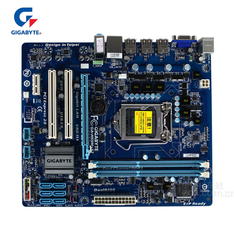 Gigabyte GA-H55M-S2 100% Original Motherboard LGA 1156 DDR3 8GB H55 S2 H55M-S2 Desktop Mainboard Mother board Used i7 i5 i3 ► Photo 1/1