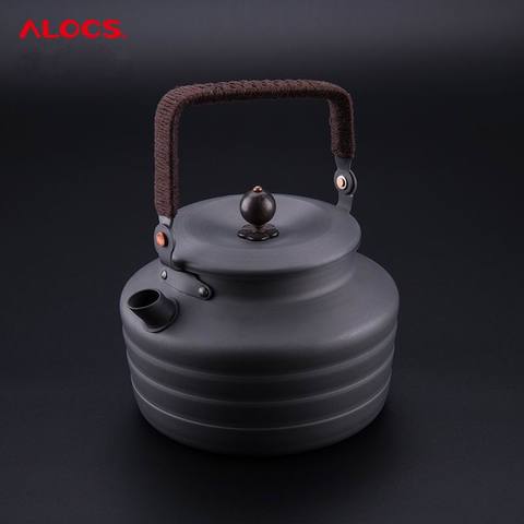 Alocs Outdoor Picnic Supplies 1.3L Ancient Chinese Style Kettle Boil Tea Coffe Kettle Water Jug Canteen Camping Water Bottle ► Photo 1/6