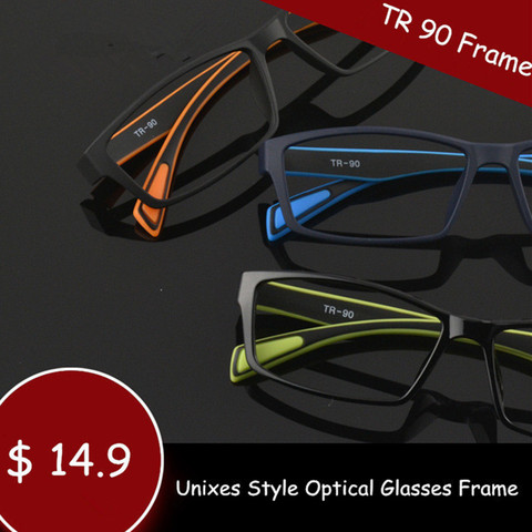 Chashma Brand Light TR 90 Eyewear Optical Glasses Frames Women Black Eye Glasses Flexible Sport Stylish Eyeglasses Mens 17 g ► Photo 1/3