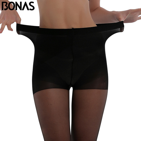 BONAS Women 20D Sexy High waist Tights Summer Sun Protection Pantyhose Female Breathable High elasticity Slim Soft Stockings ► Photo 1/6