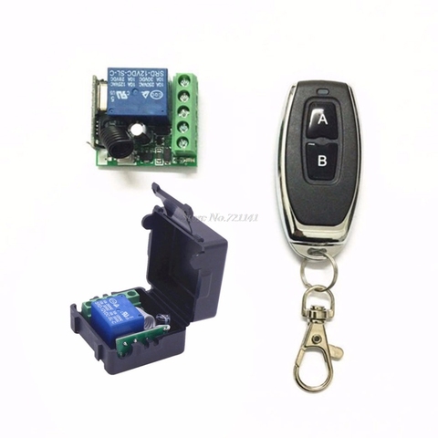 DC 12V 1CH Relay Receiver Module RF Transmitter 433Mhz Wireless Remote Control Switch Dropship ► Photo 1/6