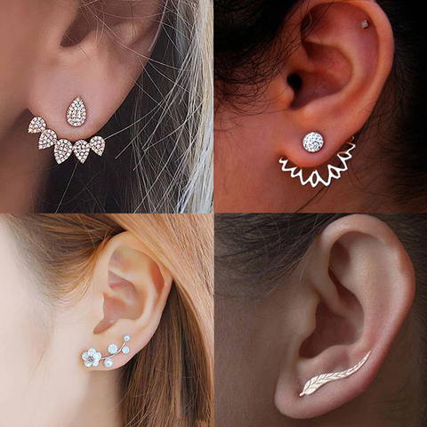 2022 New Crystal Flower Drop Earrings for Women Fashion Jewelry Silver Color Rhinestones Earrings Gift for Party Best Friend ► Photo 1/5