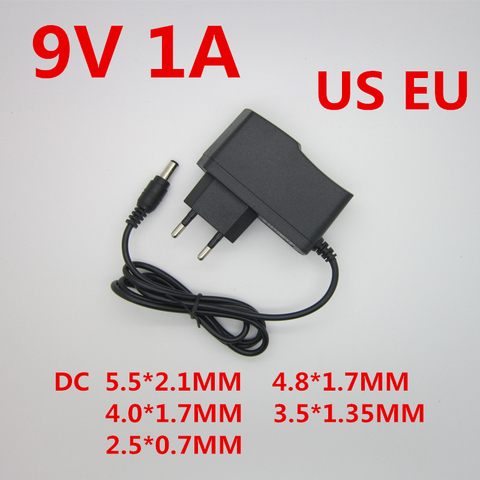 DC 9V1A 9V 1A Power Supply AC 100V-240V Adapter Converter EU US Plug Charger 5.5mm x 2.1mm 1000mA for arduino Diy Kit ► Photo 1/1