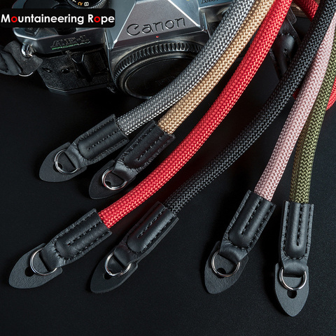 Mountaineering Nylon Rope Camera Shoulder Neck Strap Belt for Mirrorless Digital Camera Leica Canon Nikon Olympus Pentax Sony ► Photo 1/6