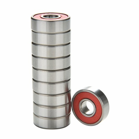 Red ABEC 9 Stainless Steel Bearings High Performance Roller Skate Scooter Skateboard Wheel Bearings 10 pcs ► Photo 1/6