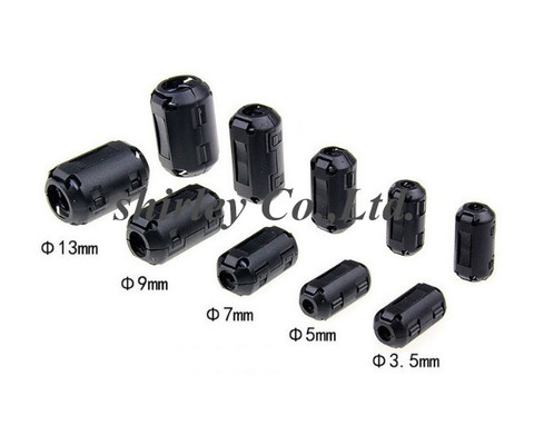10Pcs Black Clip On Clamp RFI EMI Noise Filters Ferrite Core For 3.5/5MM/7/9/13mm Cable able Winder protector cable for iphone ► Photo 1/2