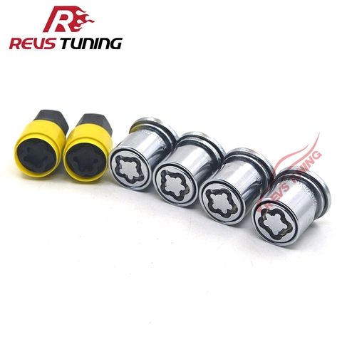 M12X1.5 4Nuts+2Keys Car Security Anti-Theft Alloy Wheel Rim Lug Nuts Lock Locking Nuts For Toyota ► Photo 1/6