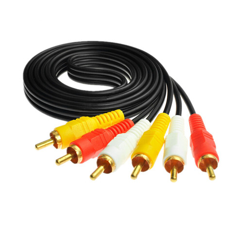 ZUCZUG 3RCA Male to 3 RCA Male Composite Audio Video AV Cable Plug 3X RCA Retail & Wholesale 1.5M 3M 5M 10M 15M 20M 10 FT ► Photo 1/3