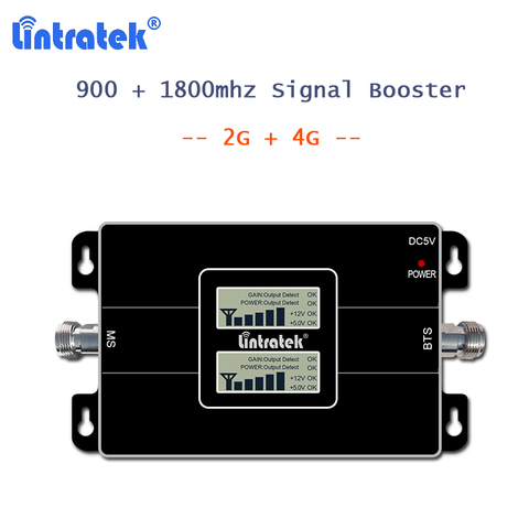 lintratek repeater 900 1800 mobile phone signal booster 4g lte 1800 mhz telephone signal amplifier 2g gsm repeater cellular 34 ► Photo 1/4