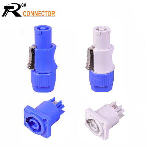 5 Sets 3Pin AC Power Plug Chassis Panel Mount 250V 20A Type A NAC3FCA+NAC3MPA-1 Out/In Light PowerConnector ► Photo 1/6