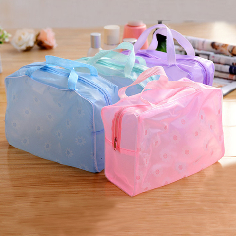 Cute waterproof makeup bag Essential transparent waterproof makeup bag wash bath bag waterproof bag 1pcs ► Photo 1/6