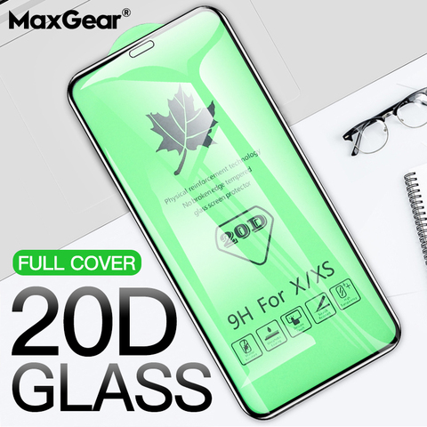 20D Full Cover Protective Glass On the For iPhone 8 X XS Max XR Tempered Glass For iPhone 7 8 6 6S Plus X Screen Protector Film ► Photo 1/6