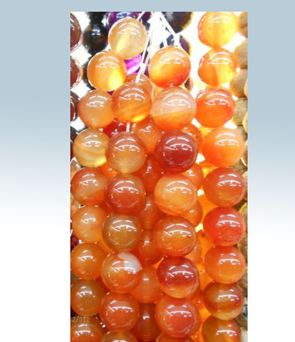 Red  Beads Round Carnelian Selectable 4 6 8 10 mm Natural Stone Beads ► Photo 1/1