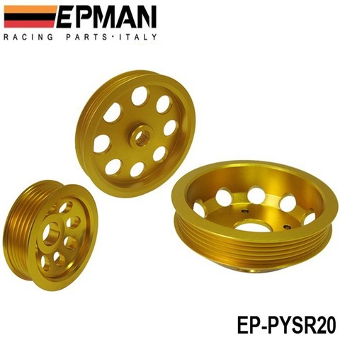 Underdrive Crank Pulley JDM Tune For Nissan S15 S14 SR20 Engine Motor Bay Gold EP-PYSR20 ► Photo 1/6