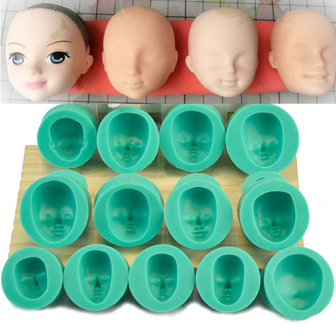 13 Pcs Reusable Silicone Face Fondant Cake Molds Cupcake Soap Handmade DIY Tool Muffin Baking Nonstick Home Kitchen Dining ► Photo 1/6