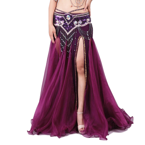 2022 New Belly Dancing Clothes Professional Long Fish Tail Skirts Wrapped Skirt Women Sequins Belly Dance Skirts (without belt) ► Photo 1/1