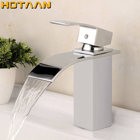 Free Shipping Wholesale And Retail Deck Mount Waterfall Bathroom Faucet Vanity Vessel Sinks Mixer Tap Cold And Hot Water Mixer ► Photo 1/6