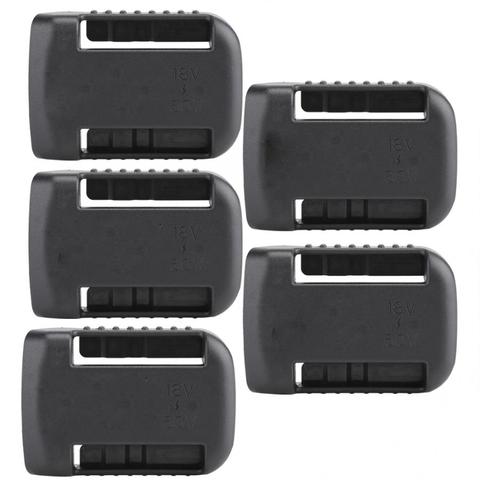 5pcs Black Battery Mounts For De Walt XR 18V-60V Storage Shelf Rack Stand Holder Slots Hanger For Shelves In Workshops ► Photo 1/6