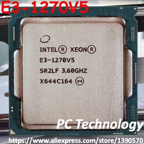 Original Intel Xeon E3-1270V5 CPU 3.60GHz 8M 80W LGA1151 E3-1270 V5 Quad-core E3 1270 V5 processor E3 1270V5 Free shipping ► Photo 1/1