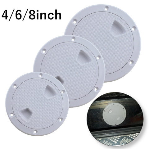 ABS Round Deck Inspection Access Hatch Cover Plastic White Boat Screw Out Deck Inspection Plate For Boat Yacht Marine 4/6/8 inch ► Photo 1/6