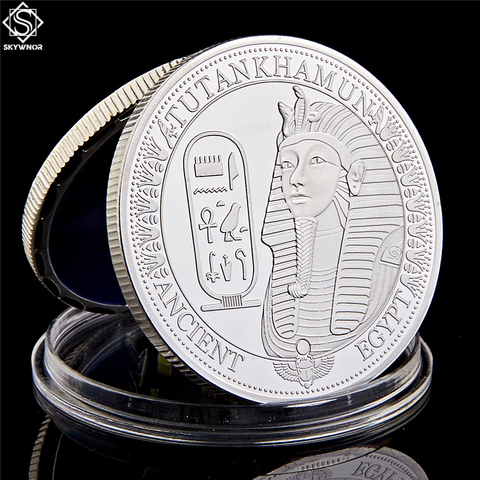 Ancient Egyptian Pyramids Sphinx Silver Plated Collectibles Challenge Art Coin ► Photo 1/6