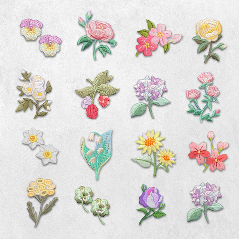 AHYONNIEX Cheap Flowers Embroidered Patch for Clothing Sew on Sew Applique Patch Jeans Clothes Sticker Badge Iron on Floral ► Photo 1/6