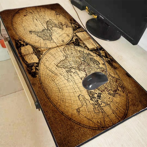 Mairuige Old World Map Large Gaming Lock Edge Mouse Mat Keyboard Pad Desk Mat Table Mat Gamer Mouse Pad for Laptop Notebook Lol ► Photo 1/6