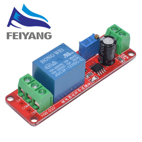 DC 12V Timer Delay Relay Shield Module NE555 Timer Switch Adjustable Controller Module 0 to 10 Second 0~10S Car Oscillator ► Photo 1/2