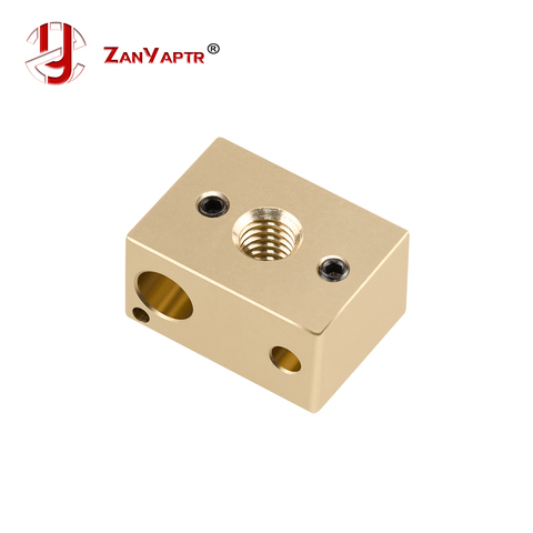 ZANYAPTR - 1Pcs Reprap 3D Printer Extruder V6 High quality Brass Heater Block For HotEnd 22x16x12mm for M6 Nozzle ► Photo 1/3