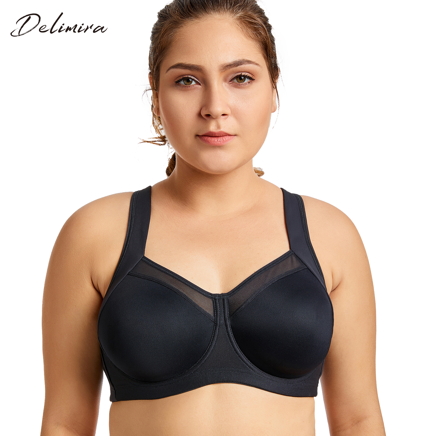 SYROKAN Women's Max Control Solid Plus Size High Impact Underwire Sports Bra  - Price history & Review, AliExpress Seller - SYROKAN Official Store