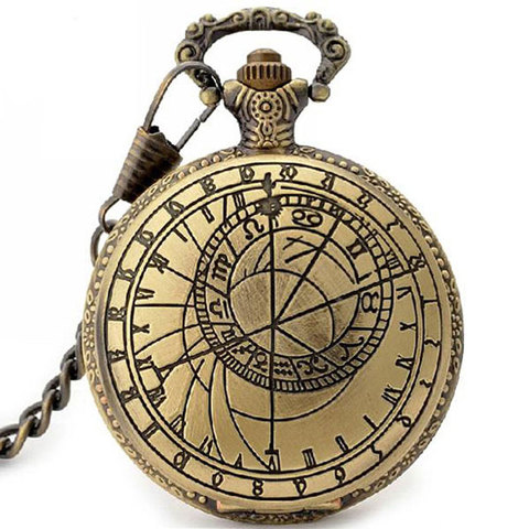 New Retro Antique Compass Design Pocket Wacth Chain for Man Women