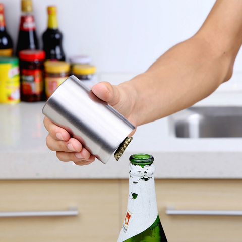 Stainless Steel Beer Bottle Opener Automatic Kitchen Accessories Beer Soda Cap Red Wine Bottle Opener Bar Supplies Kitchen Tool ► Photo 1/6