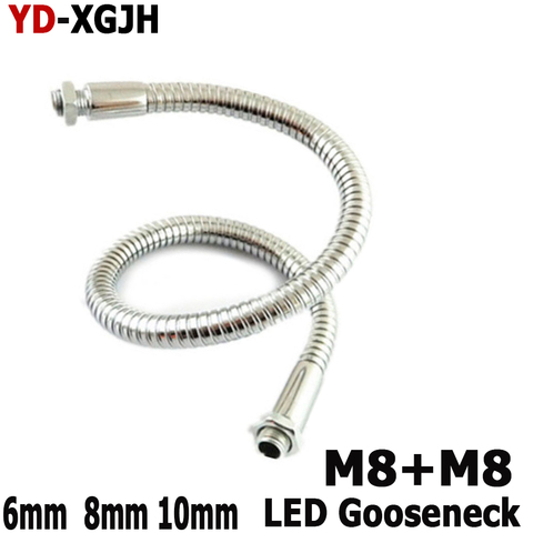 2pcs flexible holder lamp gooseneck LED M8 Dia 6/8/10/12mm  led lamp universal Hose Metal serpentine tubes For DIY LED Desk lamp ► Photo 1/6