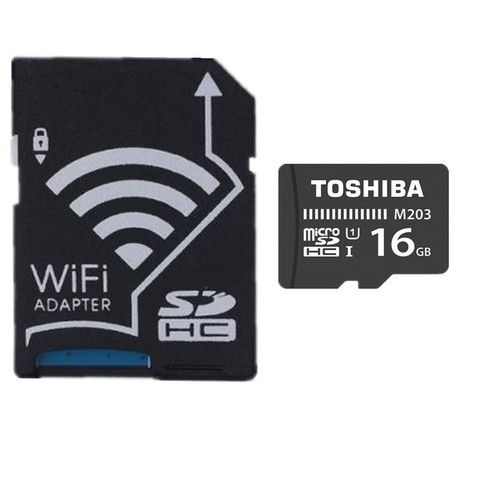 High Speed Wifi SD Card Adapter With Micro SD Card 8GB 16GB 32GB Equal To Wifi SD Card ► Photo 1/6