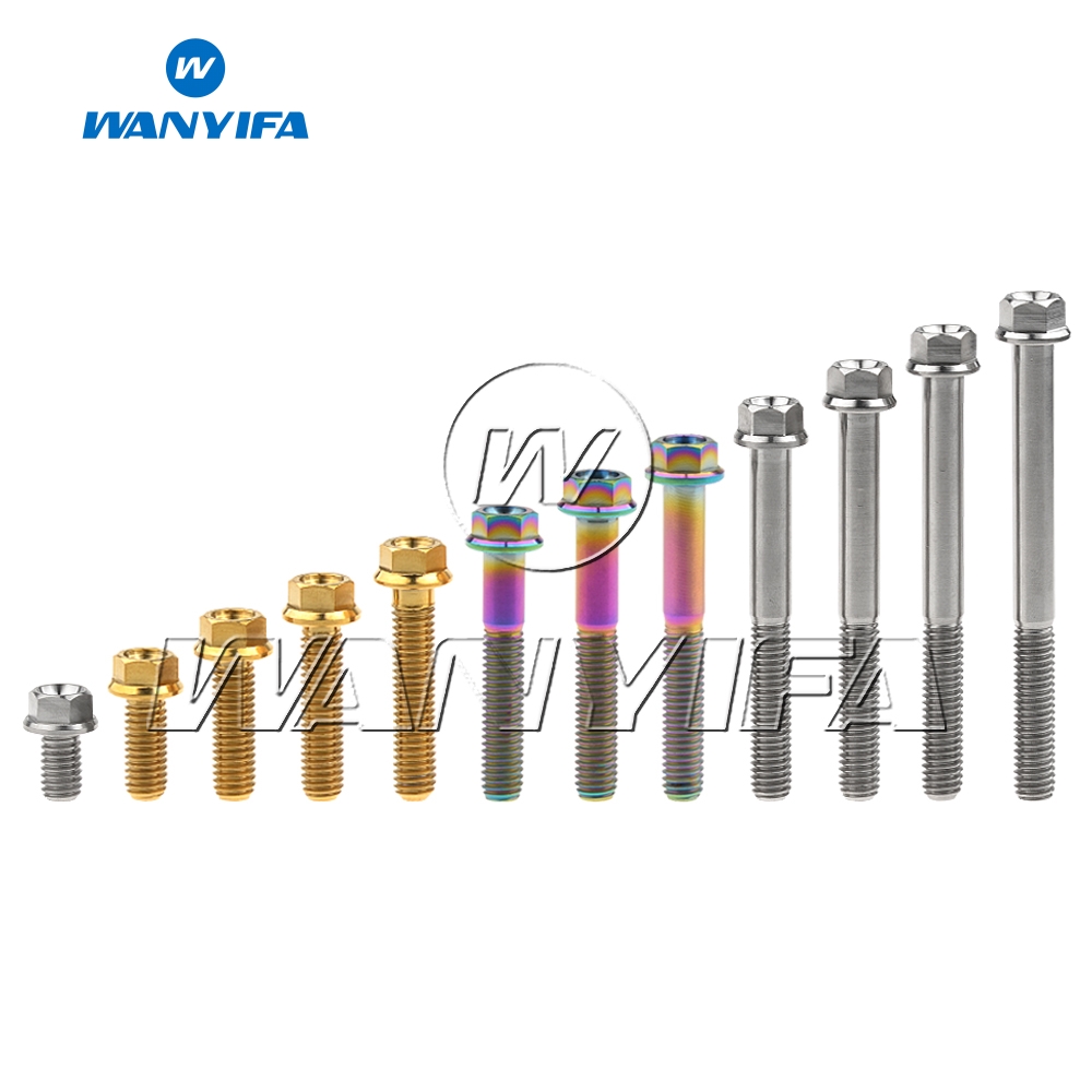 M10 x 30/35/40/45/50/55/60/65/70/75 Titanium Flange Bolts Screws for Motorcycle 