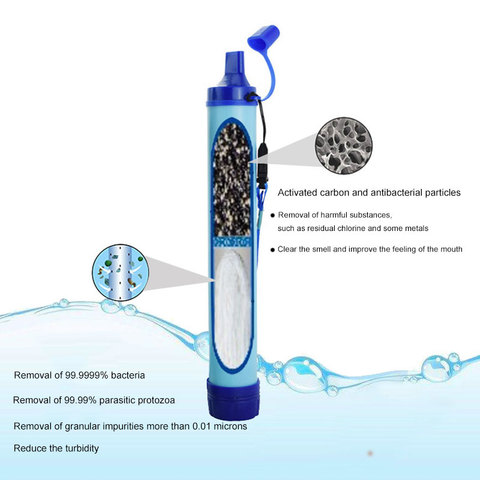 Outdoor Water Purifier Camping Hiking Emergency Life Survival Portable Purifier Water Filter ► Photo 1/6